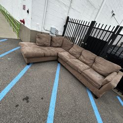 (FREE DELIVERY) Brown Sectional (Price Negotiable)