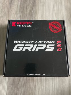 KEPPI Weight Lifting Grips PRO with Wrist Straps-Heavy Duty Wrist Wraps for Deadlift Pulling Gym Workout Exercise Accessory Gloves with Adjustable Neo