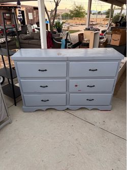 PROJECT - Real Wood Six-Drawer Dresser with Matching Mirror