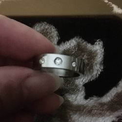 Stainless Steel Wedding Band Size 6.5