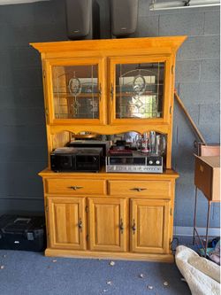 Oak china cabinet
