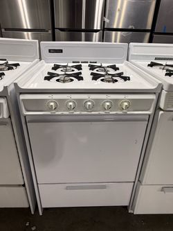 Brown white 4 burner range stove 24 inches