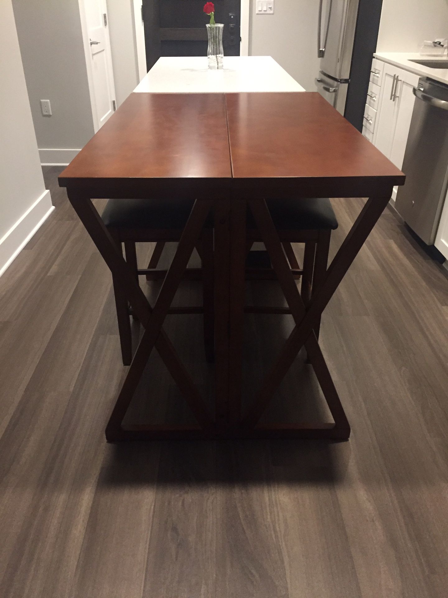 Haverty’s buffet with matching barstools