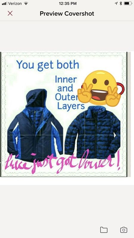Boys 3in1 size Large (10-12) 2 Piece water Repellent Jacket!