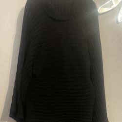 Woman’s Black Sweater Tunic Top Dress Medium