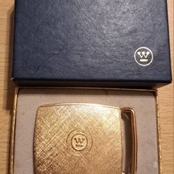 Westinghouse Electric Corp. 10 Years Service Commemorative Belt Buckle by Anson