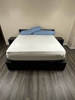 IKEA King Bedroom Set w/ Memory Foam Mattress, Dresser & Nightstands