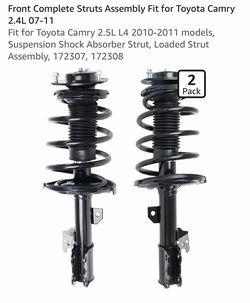 Front Complete Struts Assembly Fit for Toyota Camry 2.4L 07-11 Fit for Toyota Camry 2.5L L4 2010-2011 models, Suspension Shock Absorber Strut, Loaded 