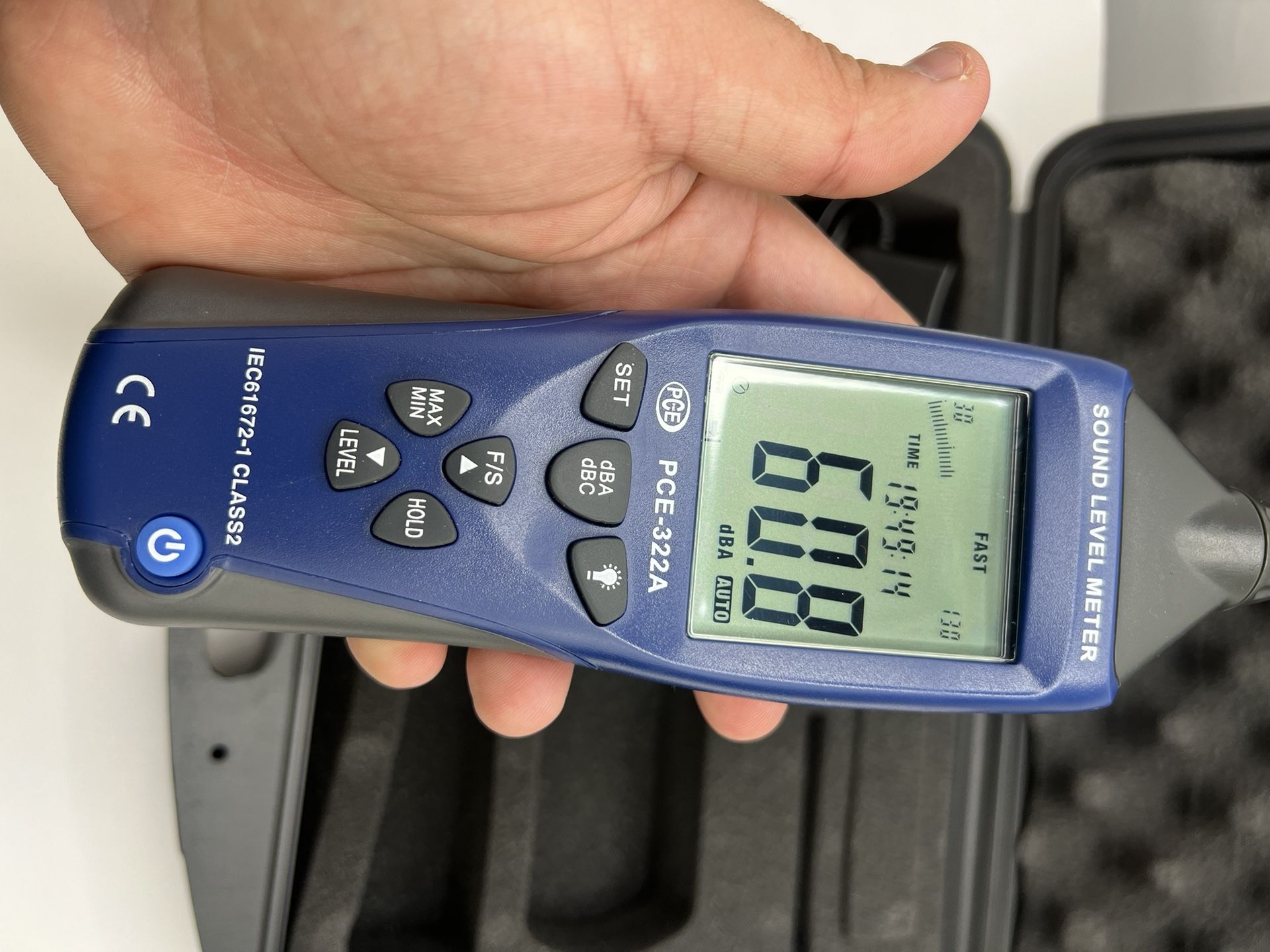 PCE Digital Sound Level Meter, PCE Industries PCE-322A IEC 61672-1 ...