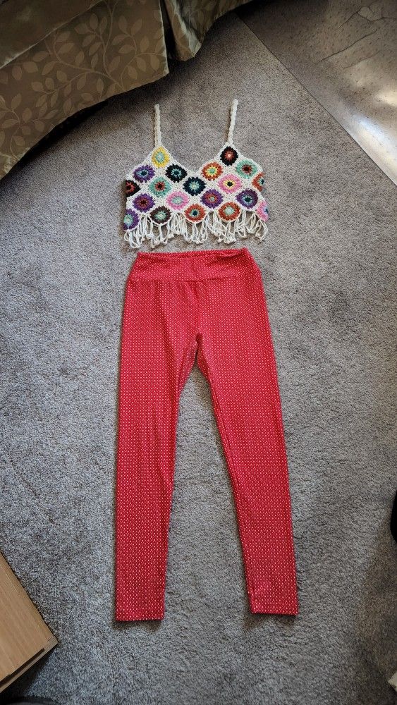 Crochet Midriff Tank Top