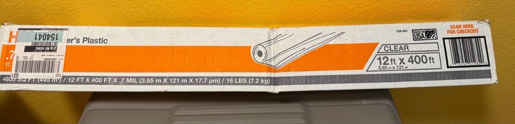 HDX 12 ft. x 400 ft. Plastic Sheeting
