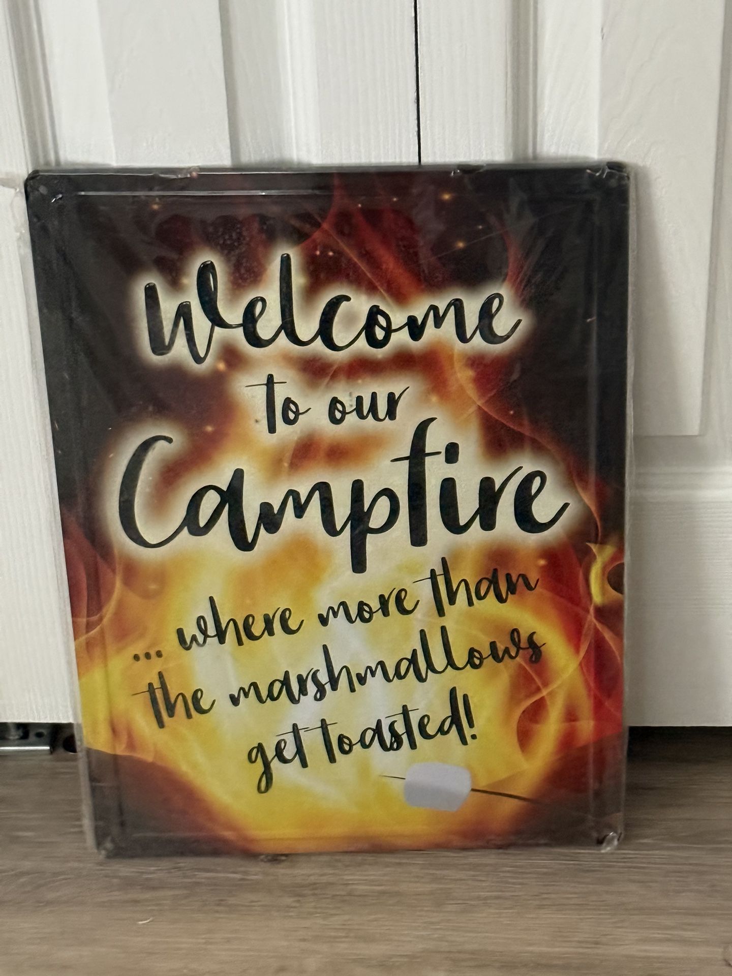 New Campfire Get Toasted Tin Sign 