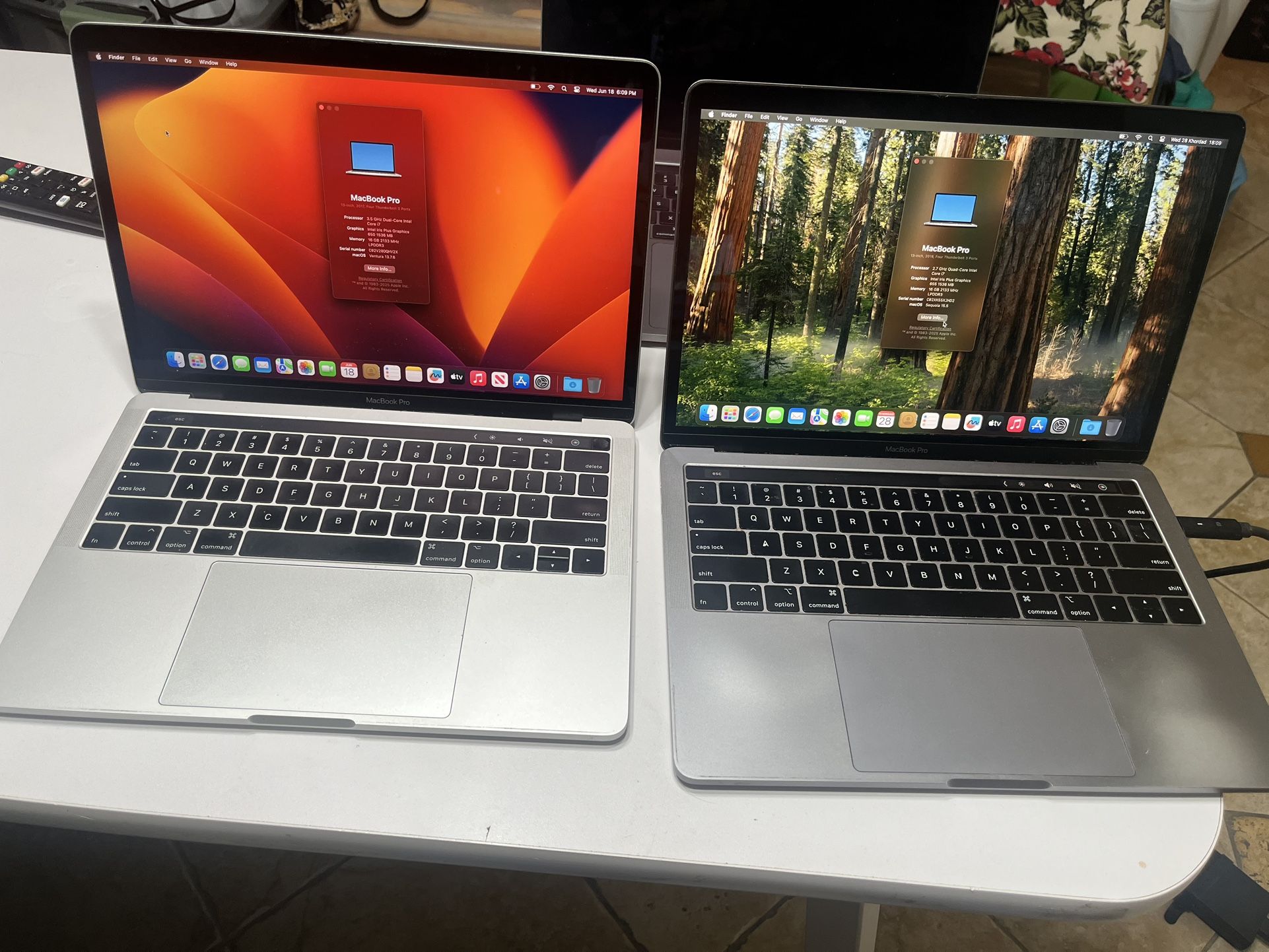 13. Inches. MacBook Pro. 2018. 2017