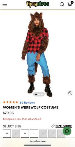 Tipsy Elves Womens Werewolf Costume Size M