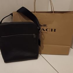 Coach 100% Original Crossbody Bag (Black Real Leather)