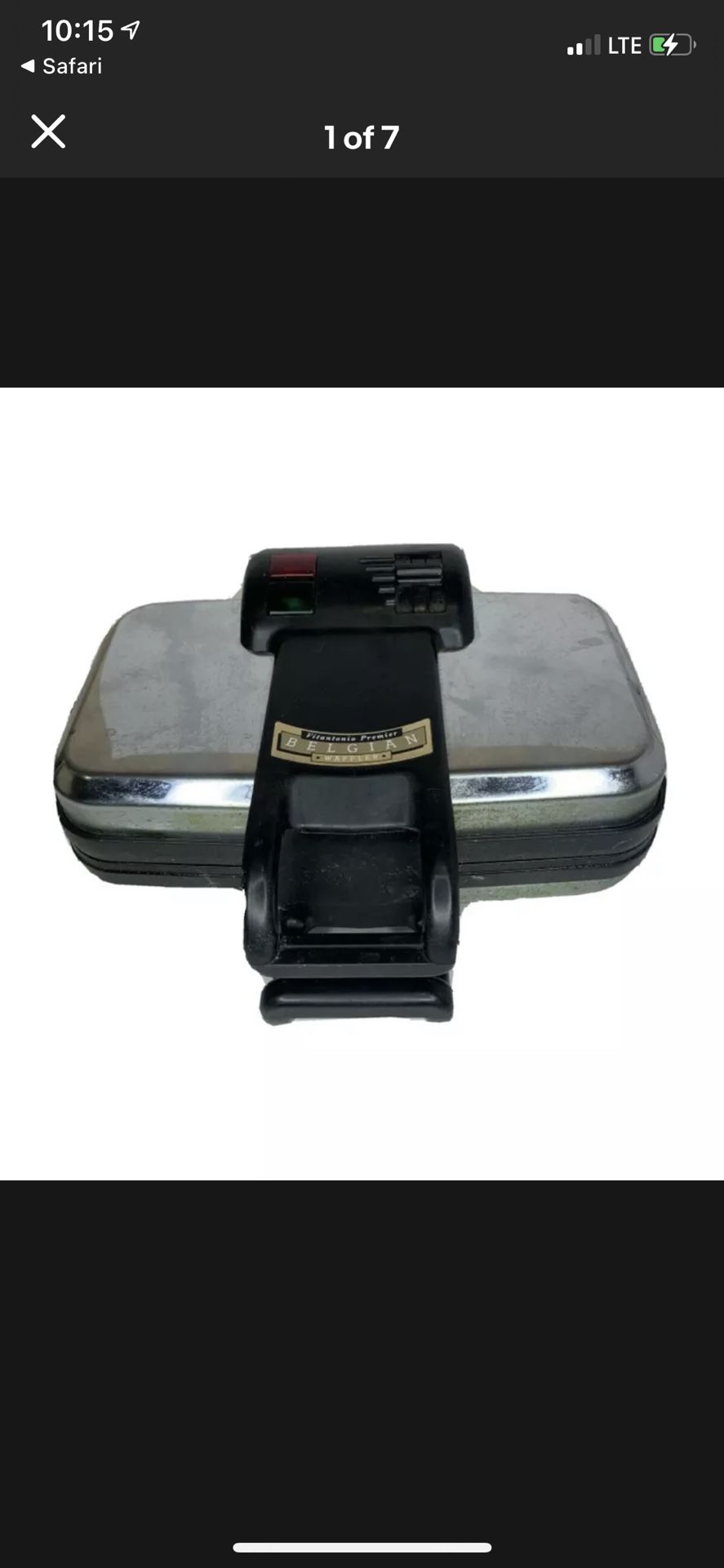 Vitantonio 1550 Premier Belgian Waffler Waffle Maker Iron 1000 Watts