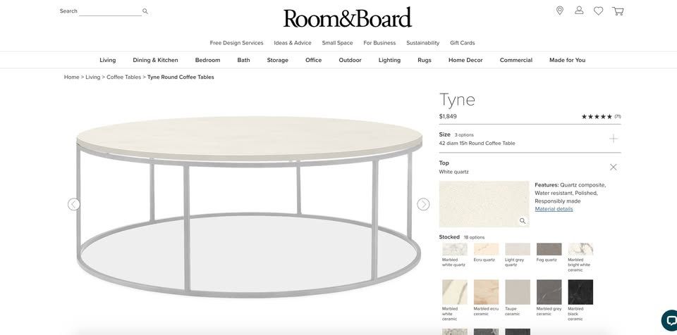 Room & Board Coffee Table
