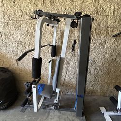 Two weight machines fitness workout