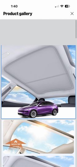 2026 Upgrade Sunshade Roof for Tesla Model Y Accessories 2026-2025 [No-Gap/Sag-Free] Heat Insulation Glass Roof Sunshade Sunroof for Tesla Model Y Jun