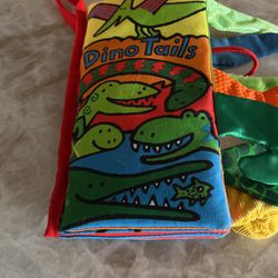 Jellycat Dino Tails Soft Baby Book And Baby’s First Animal Soft Baby Book