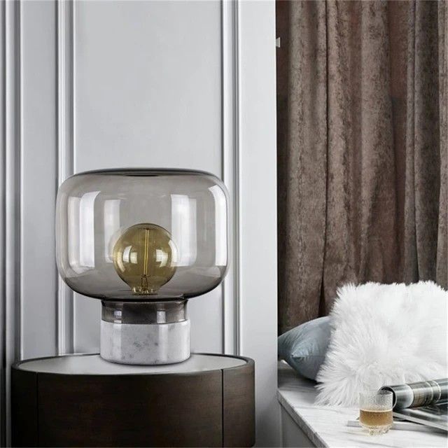 Marble-Base Retro Table Lamp