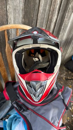 Dirt bike helmet and gear