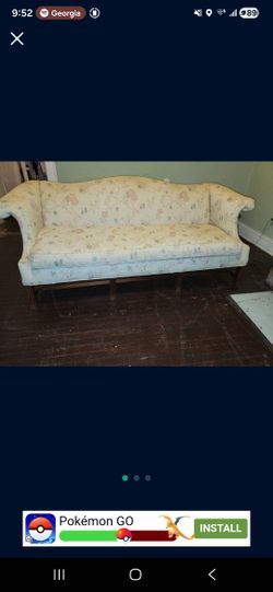 Antique Custom Floral Sofa