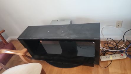 Glass TV stand
