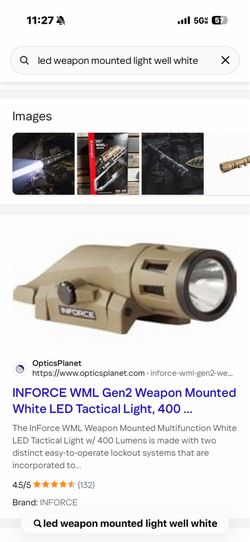 LED weapon mounted light