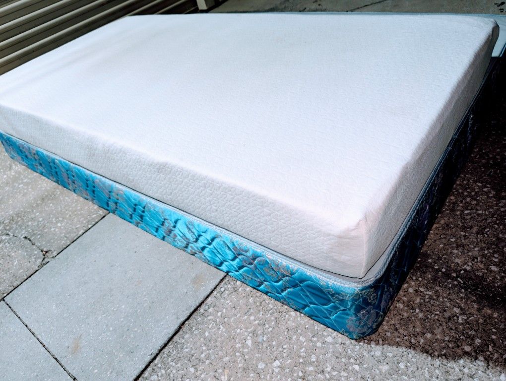 Z.inus Spa Sensations Serenity 8" Mem.ory F.oam Ma.ttress, Twin and box sp.ring. Free delivery same day.