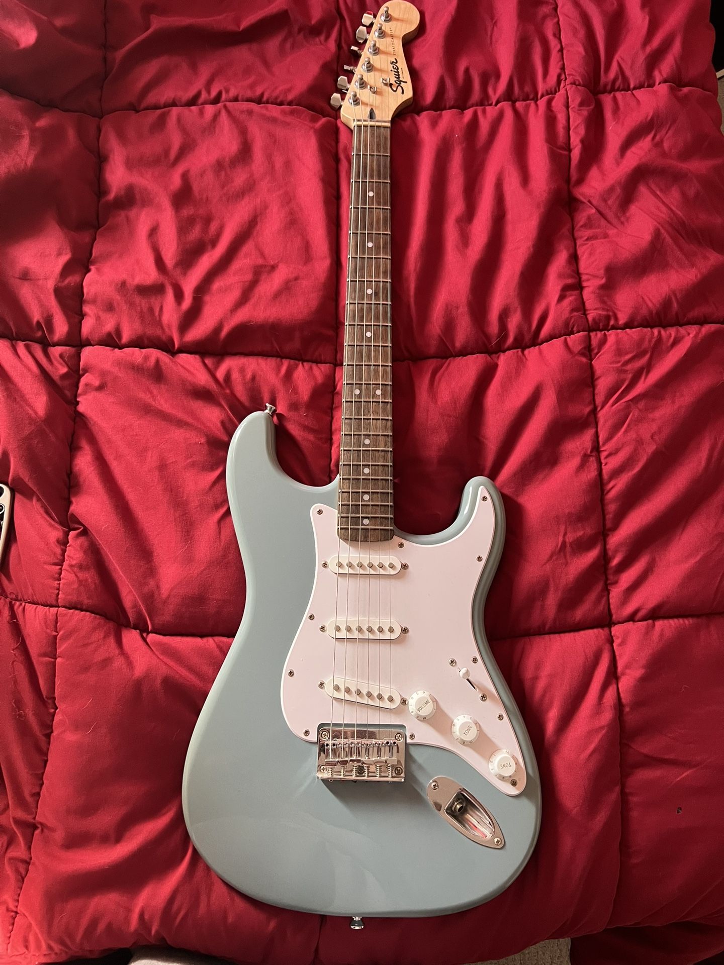 Squier Stratocaster and Orange Crush 12 Amp