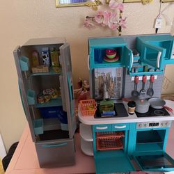 My Life As Full Kitchen Playset with Light & Sound for 18” Doll, Turquoise