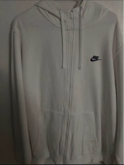 Nike hoodie zip up white size XXL