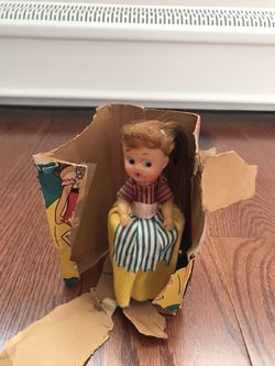 Vintage wind up dancing ponytail doll