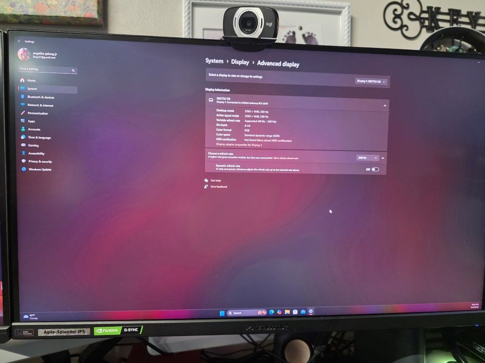 Acer Predator 27 1440p 240hz 1ms