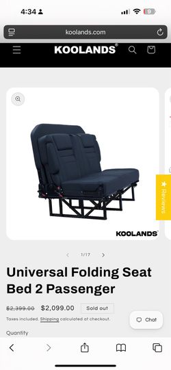 Universal Folding Seat Bed 2 Passenger