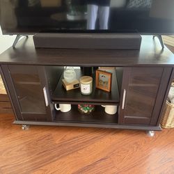Wood TV stand