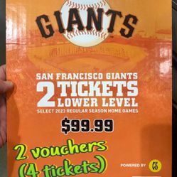 2 (4tix) Giants game Vouchers 