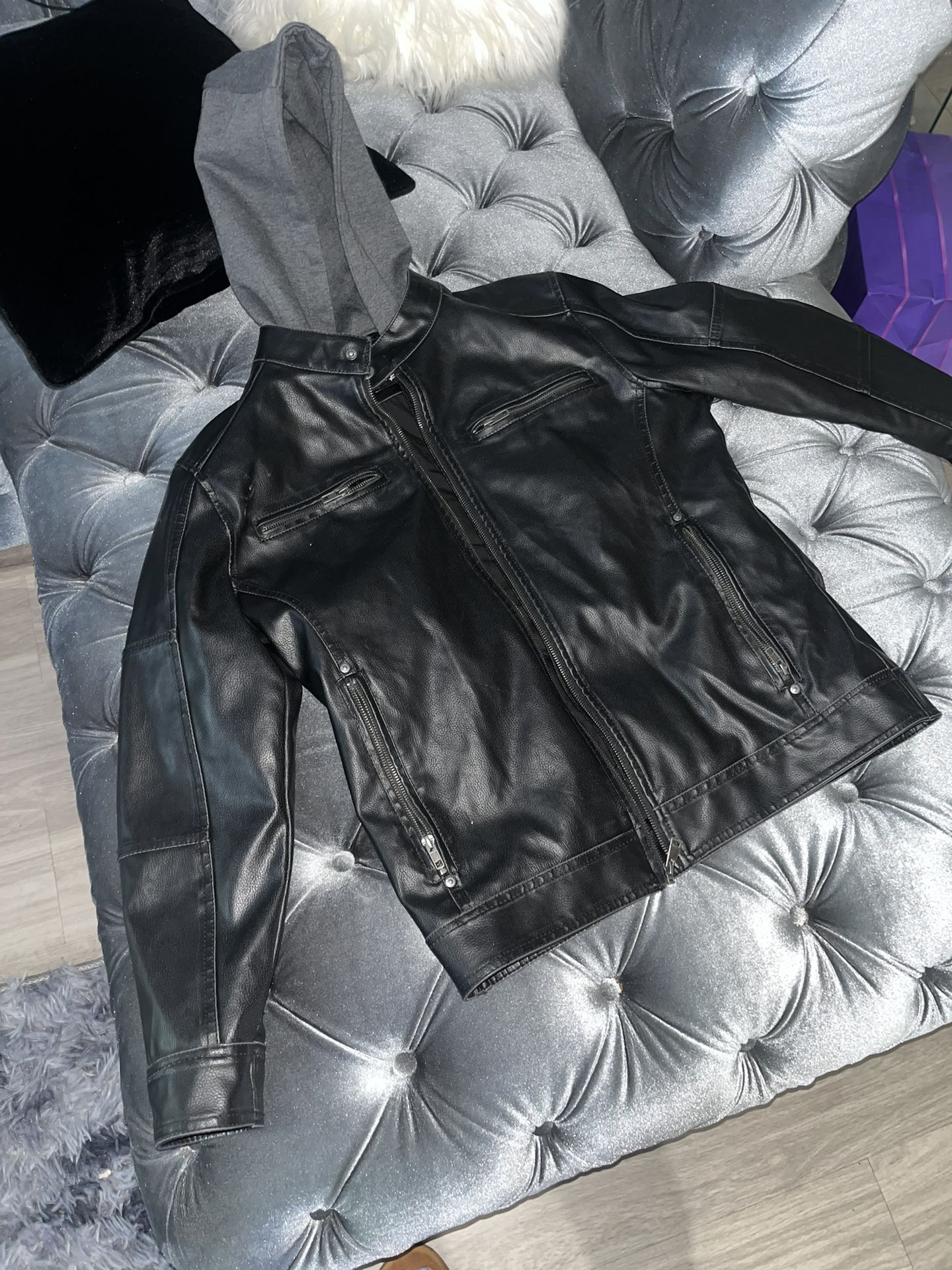 Black Riet Leather Jacket Size L
