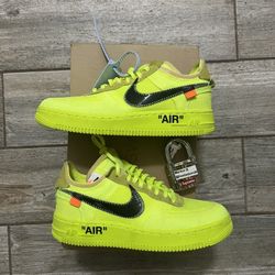 Nike Air Force 1 Off White Volt Used Size 5