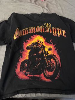 Common hype flame biker tee