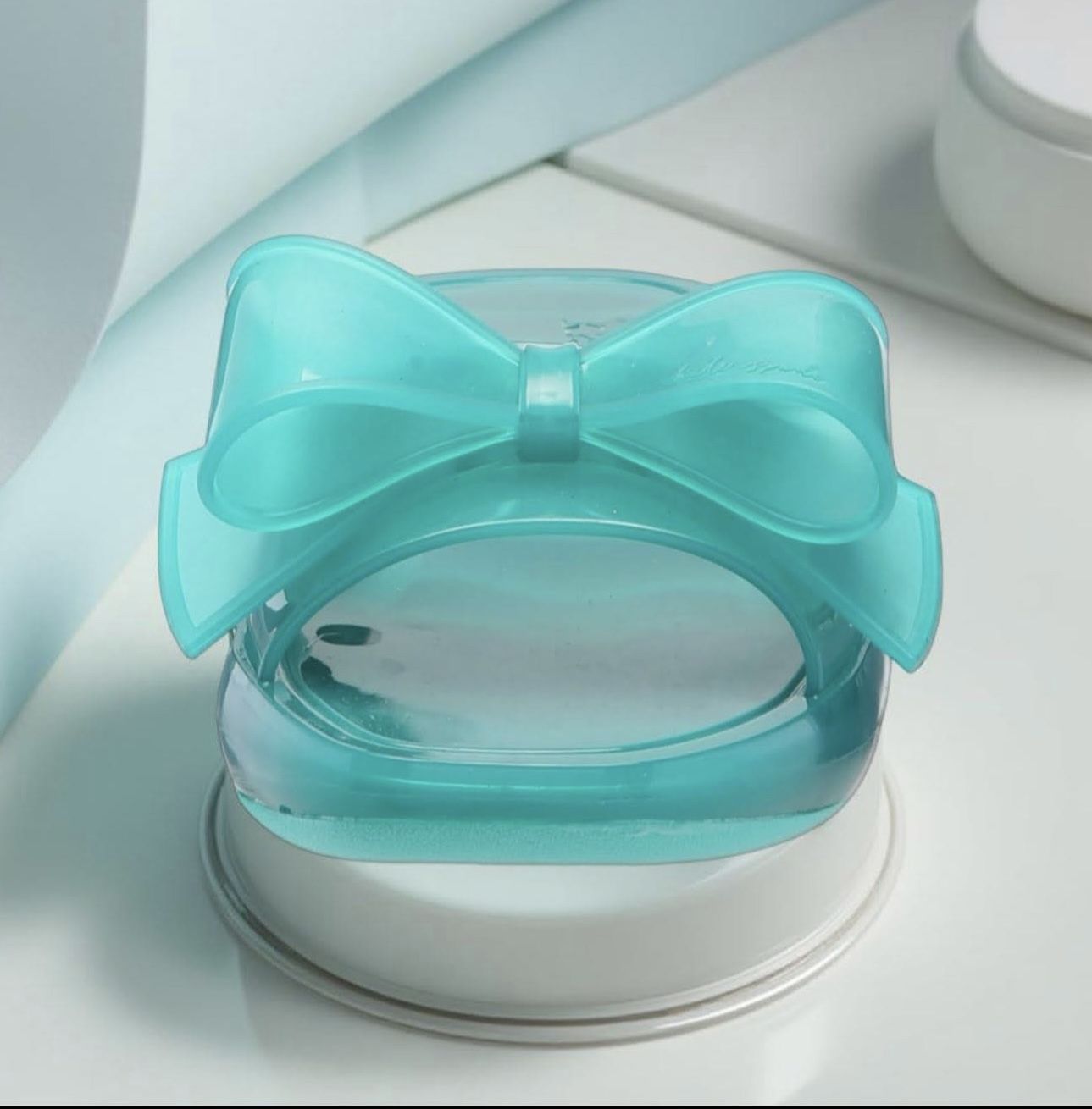 Kate Spade Bow Slide Teal Sandals