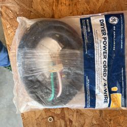 Dryer Power Cord 4 Wire Plug Replacement 