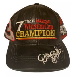 Vintage #3 NASCAR Dale Earnhardt Sr 7 Time Winston Cup Champion Leather Hat NWOT
