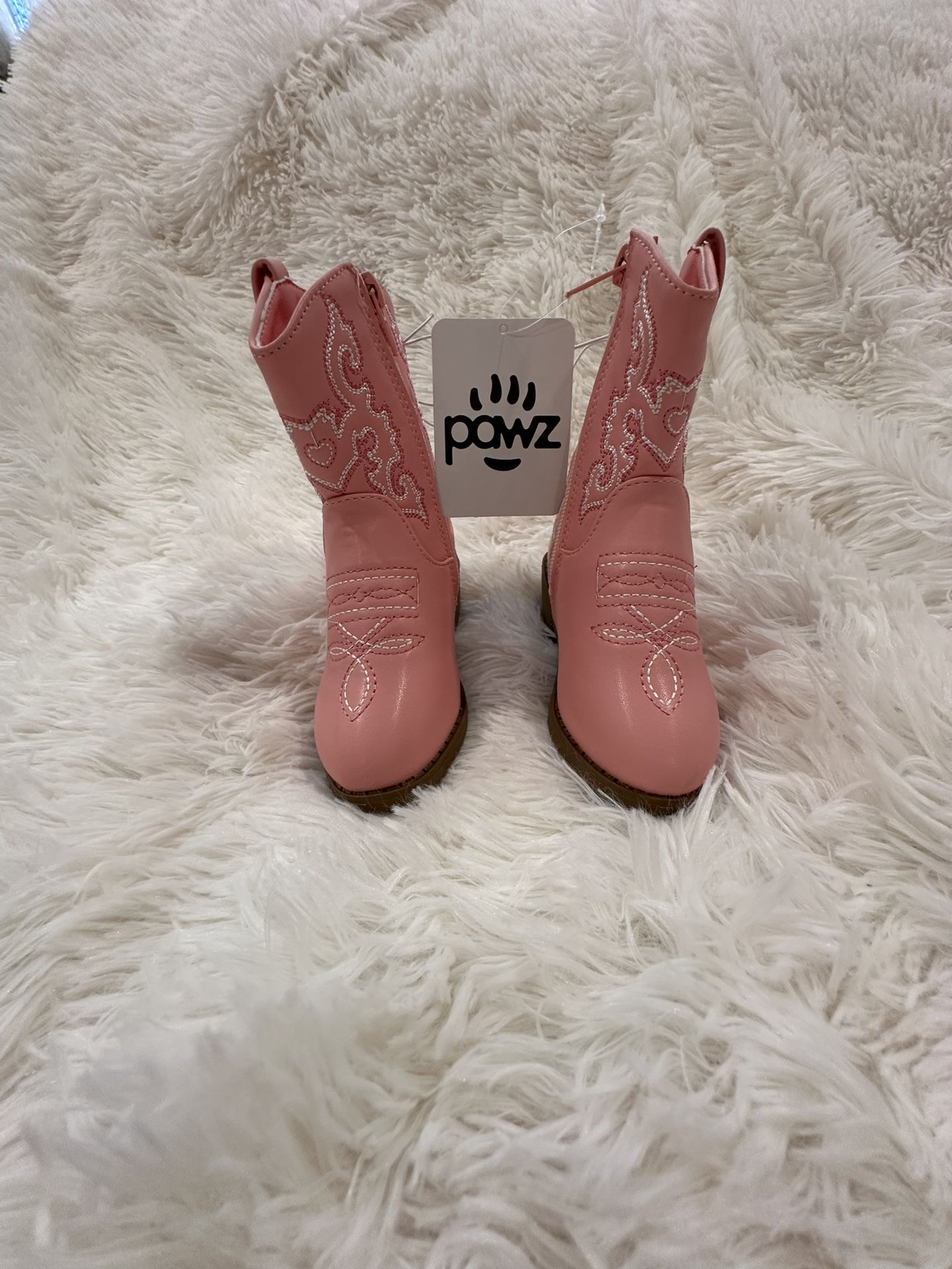 Toddler Pawz Pink Cowgirl Boots 6c