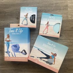 Workout Equipment, Exercise Ball, Sliders, Ropes, Elastics