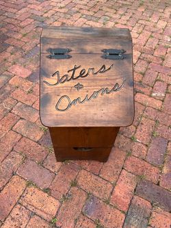 Vintage potato and onion bin