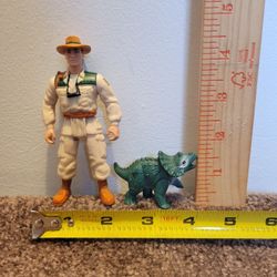 Jurassic Park Eddie Carr Baby Triceratops 1996 Kenner Dinosaur Toy Action Figure