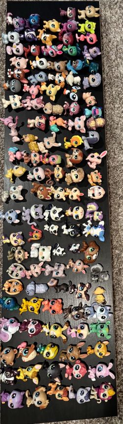 Huge Bulk Lot of 112 Authentic Littlest Pet Shop (LPS) - Hasbro
