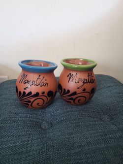 Mazatlán Terracotta Clay Cups Set of 2